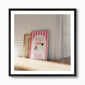 Nice Bum - Pink Art Print