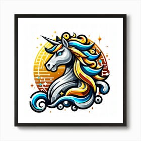 Creative Horse Beauty Illustration Nr 115 Art Print