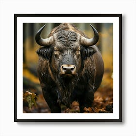 Bison In The Forest Art Print