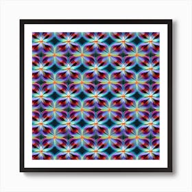 Psychedelic Flower Pattern Art Print