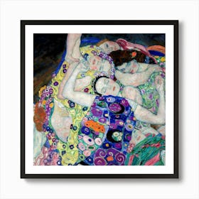 Sleeping Women By Gustav Klimt Art Print