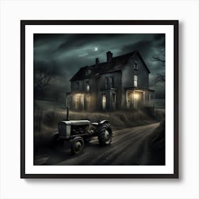 Haunted Farm House Art Print