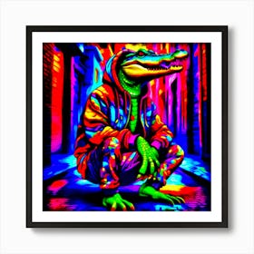 Psychedelic Hip Croc Art Print