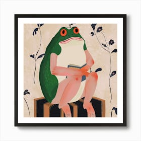 The Bookish Frog 1 Art Print