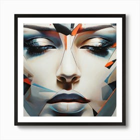 Abstract Portrait Of A Woman Art Print