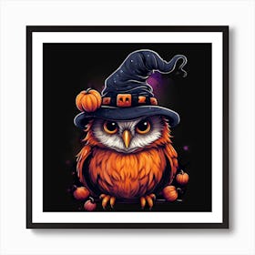 Halloween Owl 16 Art Print