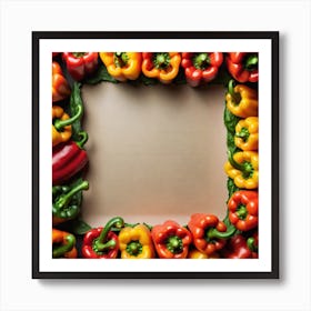 Colorful Peppers Frame 5 Art Print