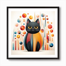 Abstract Cat 1 Art Print