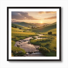 Sunset In The Valley Art Print