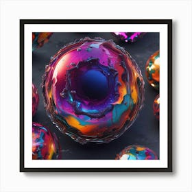 Colorful Spheres Art Print