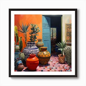Moroccan Pots and Doorways Art Print