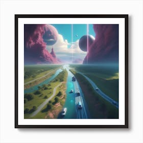 Space Landscape 5 Art Print