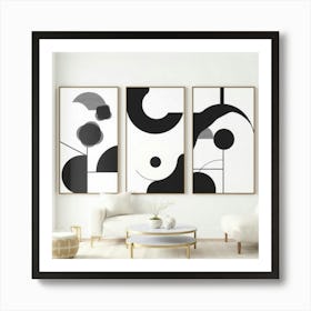 Abstract Black And White Art Print