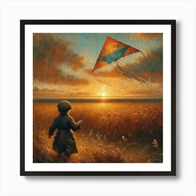 Kite Flying Art Print