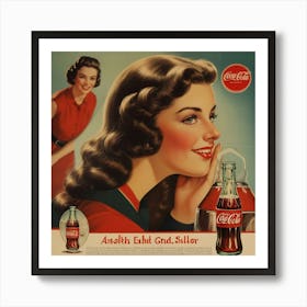 Default Default Vintage And Retro Coca Cola Advertising Aestet 2 (1) Art Print