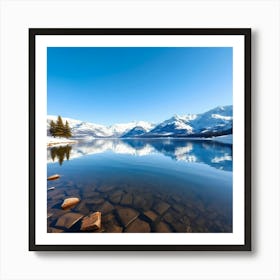 Lake - Lake Stock Videos & Royalty-Free Footage Art Print