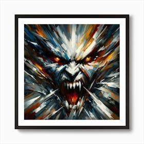 Abstract Anger Demon Face Art Print