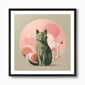 Cat In A Circle Art Print