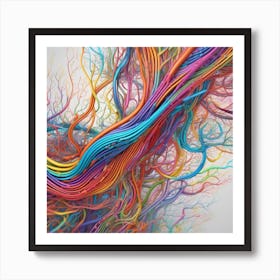 Colorful Wires 3 Art Print