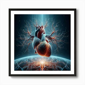 Heart In Space Art Print