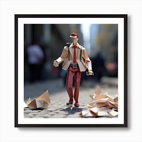 Origami Urban Photographer Art Print