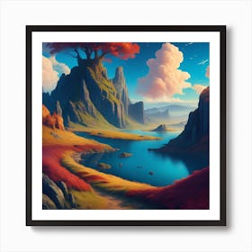 Landscape Painting 1 Art Print