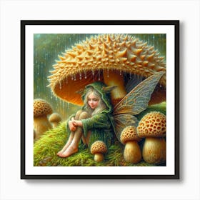 Fairy In The Rain 6 Art Print