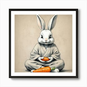 Samurai Bunny Art Print