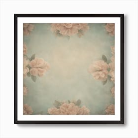 Vintage Floral Background Art Print