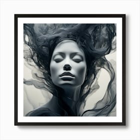 Black Smoke Art Print