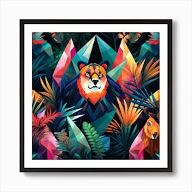 Tiger Seamless Pattern Art Print