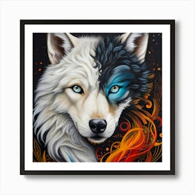 Wolf Painting 2 print Art Print