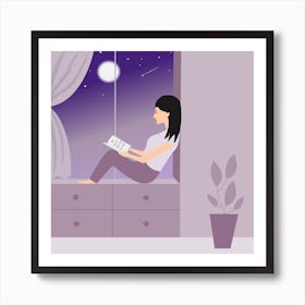 Woman Reading  Art Print