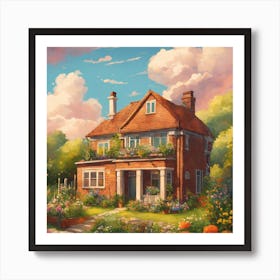 House In The Garden Art Print