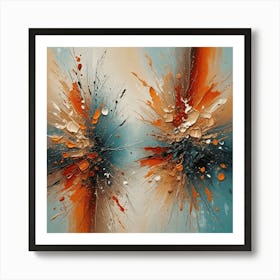 Abstract Double Splash Art Print