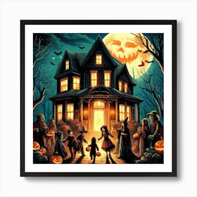 Halloween House Art Print