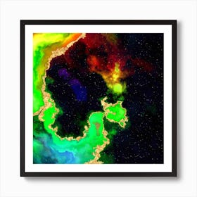 100 Nebulas in Space with Stars Abstract n.074 Art Print