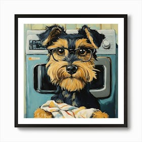 Laundry Airedale 17 Art Print