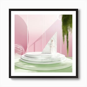 Pink Nature dream Contemporary V2 1 Art Print