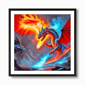 Fire Dragons Art Print