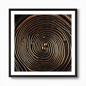 Gold Ring On Wood Poster