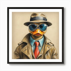 Detective Duck 8 Art Print