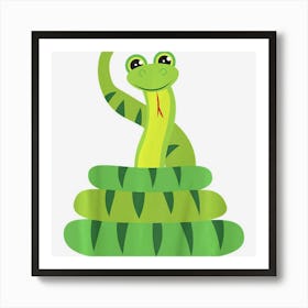 Kids Funny Boa Constrictor Python Reptile Snake Boys Girls Art Print