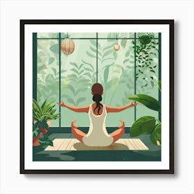 A Yoga Session Vector Design Illustration 1718673770 2 Art Print