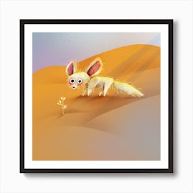 Fennec in the desert Art Print