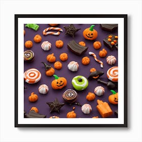 Halloween Candy Background Art Print