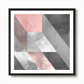 Marble And Pink 2 Art Print