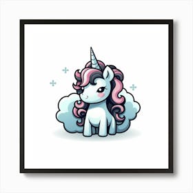 Unicorn On A Cloud 3 Art Print