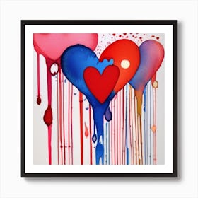 Heart Dripping Art Print