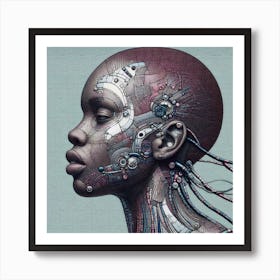 Cyborg Woman 6 Art Print